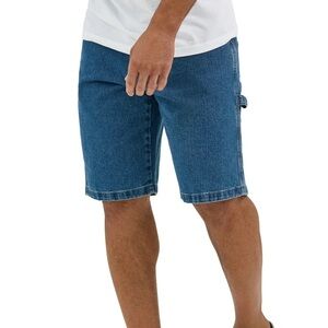 Wrangler 5-Star Bog Man Cotton Denim Blue Jean Carpenter Shorts 46 waist NWT